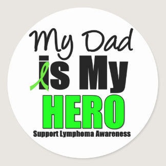 My Dad is My Hero Classic Round Sticker