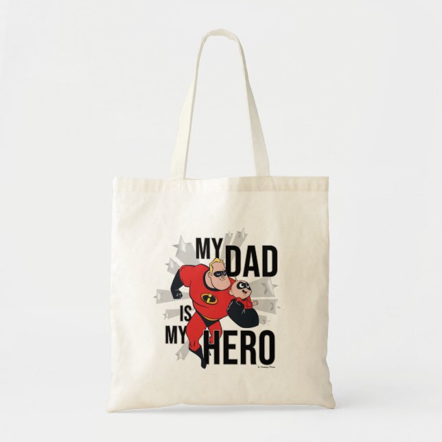 My Dad Is My Hero Tote Bag (Front)