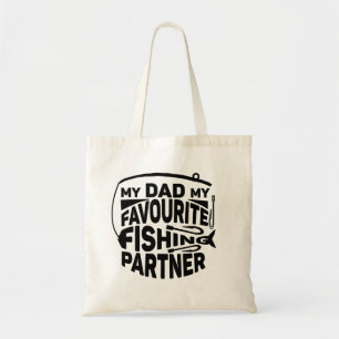 MY DAD MY FAVOURITE FISHING PARTNER. TOTE BAG
