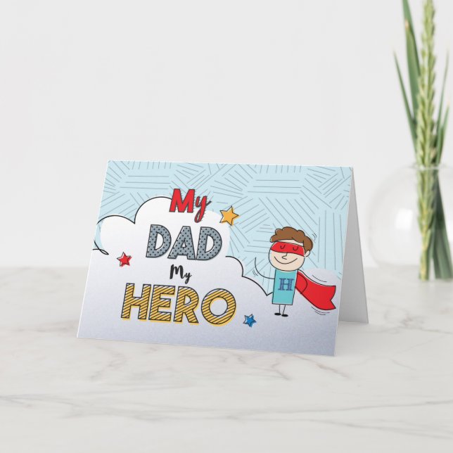 My Dad My Hero Father's Day  Card (Front)