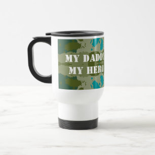 my dad my hero green wallpaper travel mug