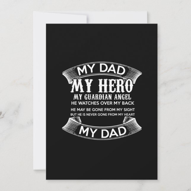my dad my hero my guardian angel he watches over m invitation (Front)
