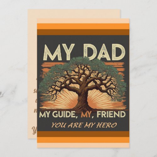 My Dad My Hero My Guide My Friend Holiday Card