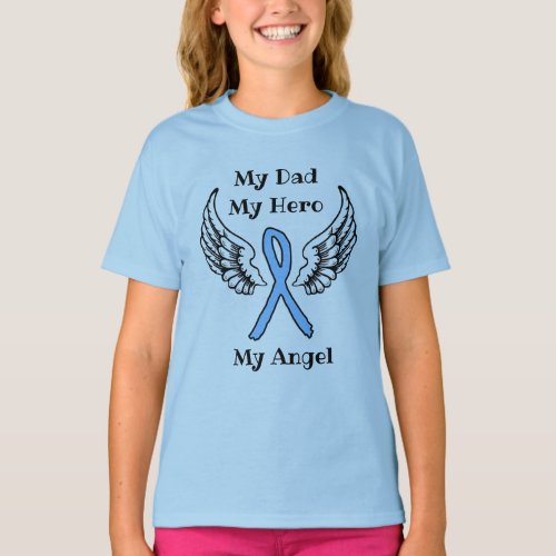 My Dad My Hero Prostate Cancer Awareness Ribbon T_Shirt