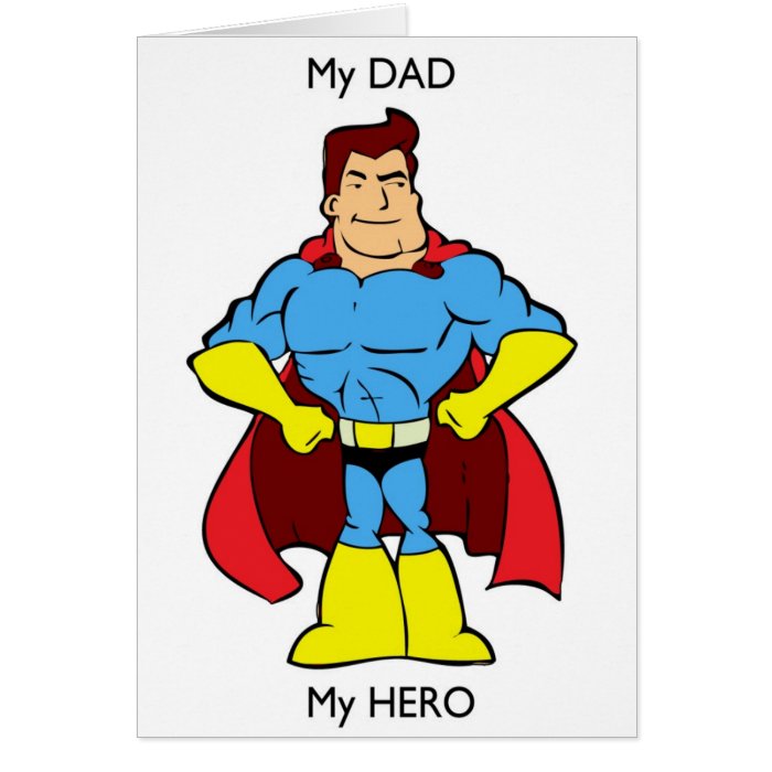 My Dad My Hero SuperHero Card