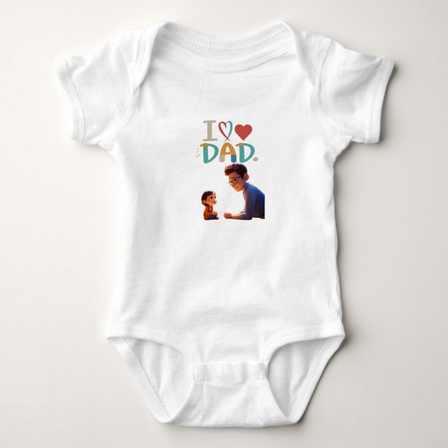 My Dad, My Hero T-Shirt Baby Bodysuit (Front)