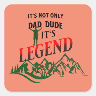 my dad my legend fathers day gift square sticker