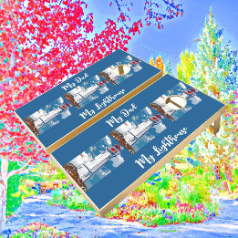 My Dad My Lighthouse Best Dad Ever Father's Day Cornhole Set