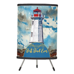 My Dad My Lighthouse Best Dad Ever Father's Day Tripod Lamp