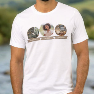 My Dad Photo Bookish Dad Coffee Dad T-Shirt Tri-Blend Shirt