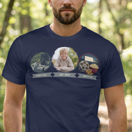 My Dad Photo Gamer Dad Movie Dad T-Shirt