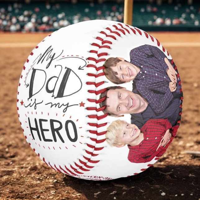 My Dad Quote Customized Photo Father & Sons Baseball (Creator Uploaded)