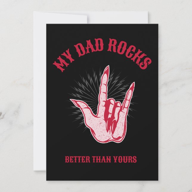 My Dad Rocks Better Than Yours Father's Day Card (Front)