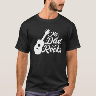 My Dad Rocks Vintage Guitar Daddy Kids Fathers D T-Shirt