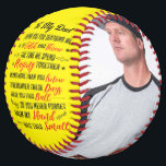 My Dad Thank You For Teaching Me Softball 2 Photos<br><div class="desc">To My Dad Thank You For Teaching me to catch and throw the time we spend playing together means more than you know to remember these days I made you this ball. so you never forget when my hand was this small. - Personalized Custom Gift To My Dad From Son...</div>