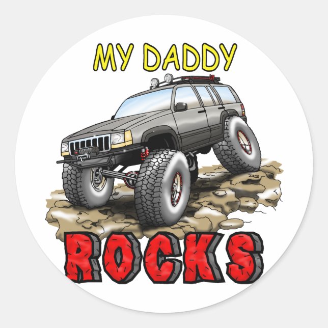 My_Daddy_Daddy_Rocks_ZJ Classic Round Sticker (Front)