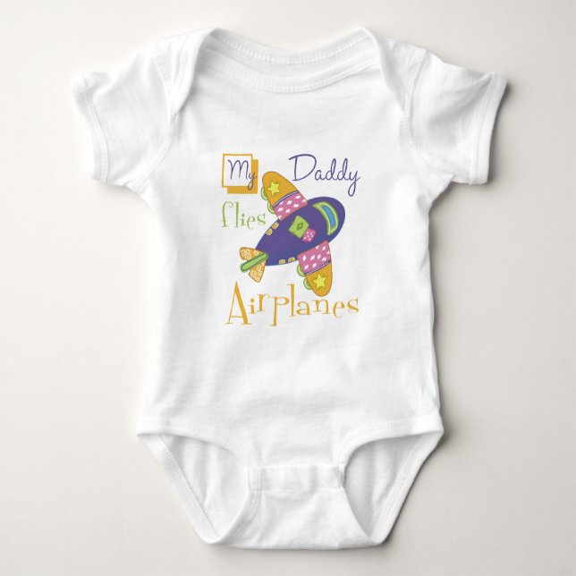 My Daddy Flies Airplanes Baby Bodysuit (Front)