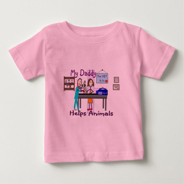 My Daddy Helps Animals--Veterinarian Kids Shirts (Front)