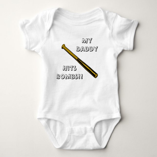 My Daddy Hits Bombs Baby Bodysuit (Front)