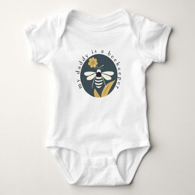 "My Daddy is a Beekeeper" Infant One-piece Baby Bodysuit (Front)