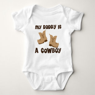 My Daddy Is A Cowboy Gift Idea Baby Bodysuit