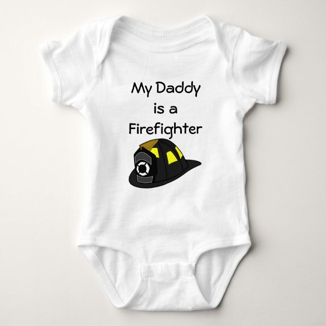 My Daddy is a Firefighter Baby Bodysuit (Front)