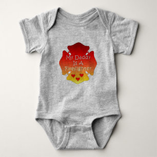 My Daddy Is A Firefighter Baby Bodysuit