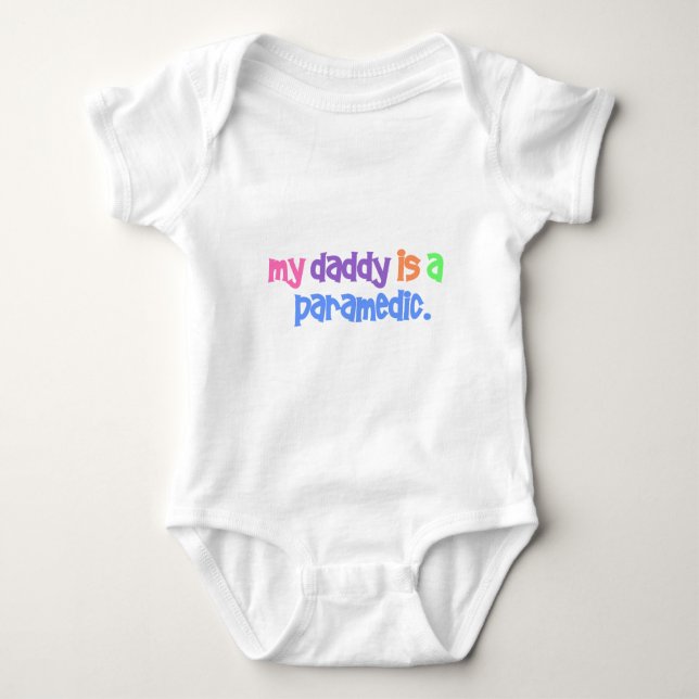 My Daddy Is A Paramedic (Pastel) Baby Bodysuit (Front)