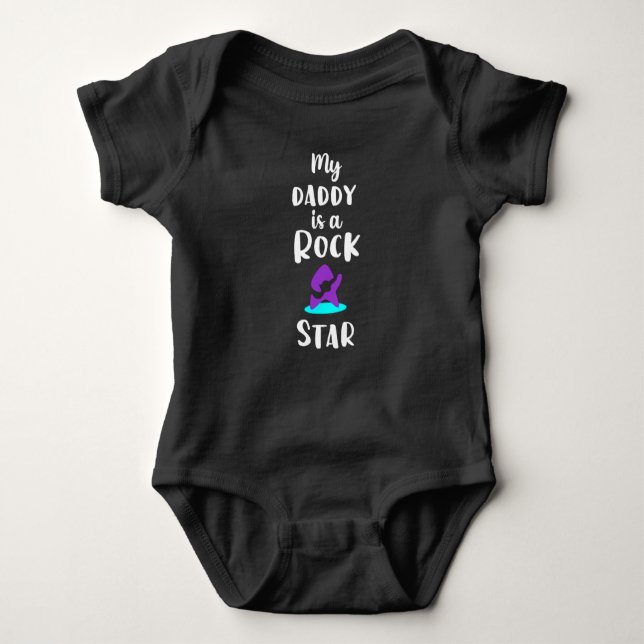 My Daddy is a Rockstar baby bodysuit (Front)