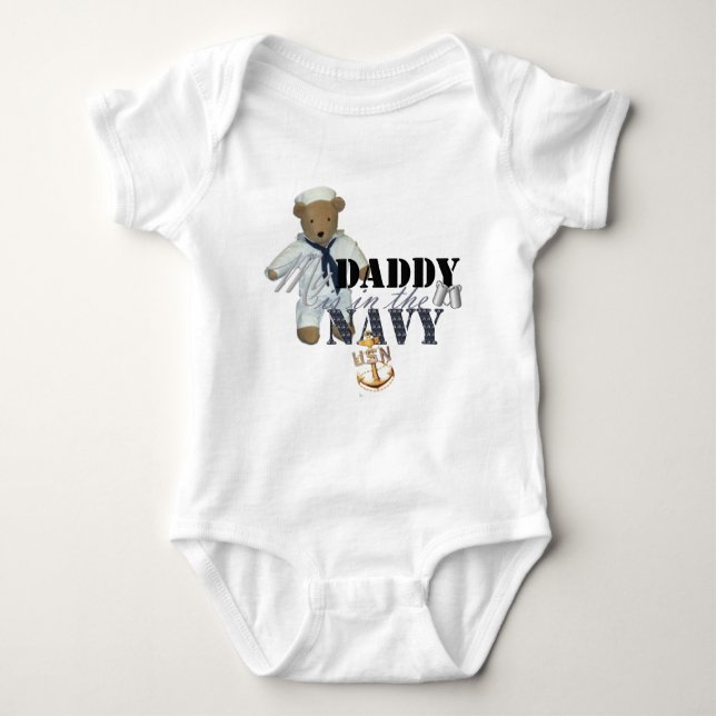 My Daddy is in the Navy Baby Bodysuit (Front)