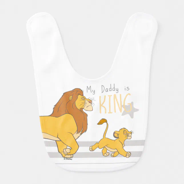 My Daddy Is King Baby Bib | Zazzle