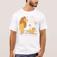 Disney Lion King Simba Nala Love Valentine's Men Cotton T-Shirt