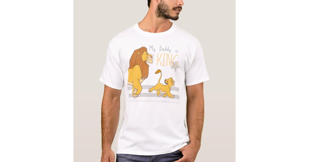 Disney Lion King Simba Nala Love Valentine's Men Cotton T-Shirt