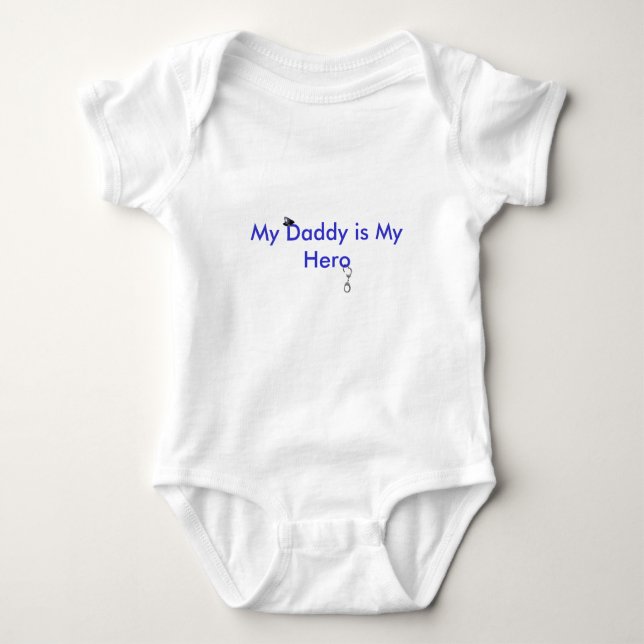 My Daddy is My Hero Baby Bodysuit (Front)