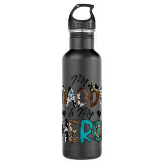 My Daddy Is My Hero Firefighter Dad Fireman Stainless Steel Water Bottle