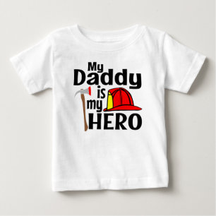 MY DADDY IS MY HERO FIREMANS HAT BABY T-Shirt