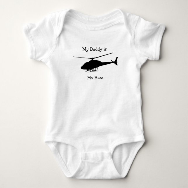 My Daddy is My Hero Medic Helicopter Baby Bodysuit (Front)
