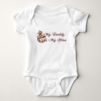 My Daddy Is My Hero. (Navy) Baby Bodysuit