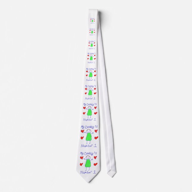 My Daddy Is Number 1 Neck Tie (Front)