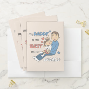 My Daddy Is The Best Cute Father's Day Pocket Folder