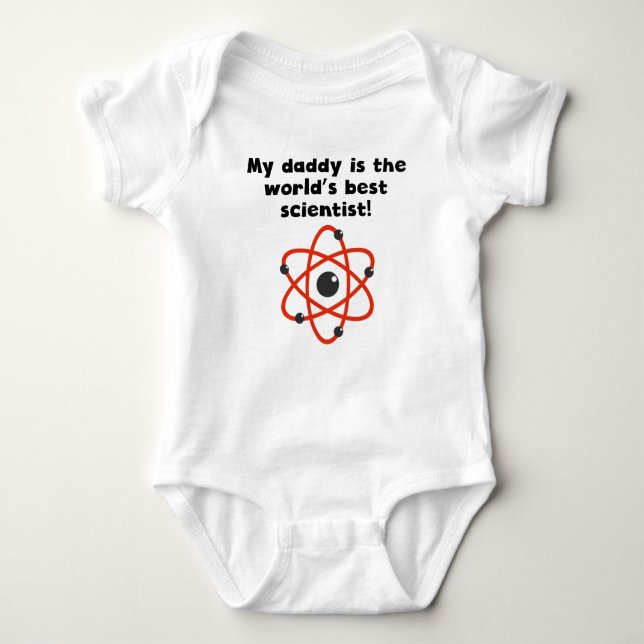 My Daddy Is The Word's Best Scientist Baby Bodysuit (Front)