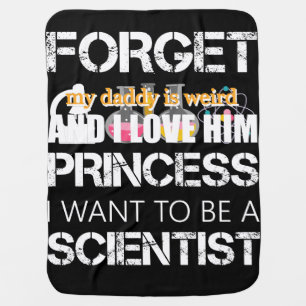 My Daddy Is Weird And I Love Him Funny Dad Gift Baby Blanket