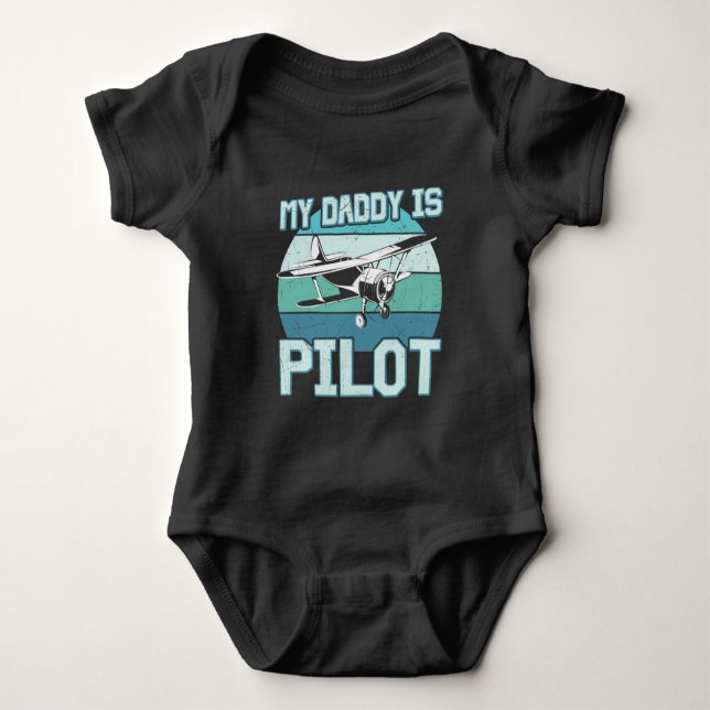 My Daddy/Pilot T-Shirt Baby Bodysuit (Front)