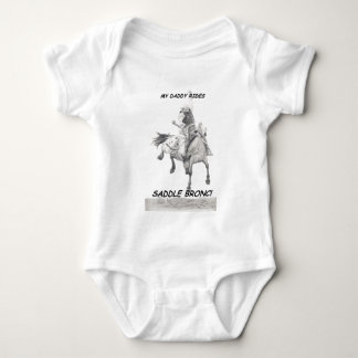 My Daddy Rides Saddle bronc Baby Bodysuit