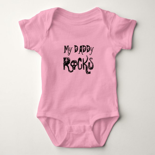 My Daddy Rocks Baby Bodysuit (Front)