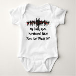 My Daddy Runs Marathons. What Does Your Daddy Do? Baby Bodysuit at Zazzle