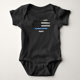My Daddy's A Hero Thin Blue Line Infant Bodysuit