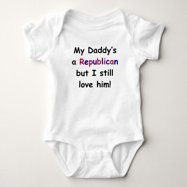 My Daddy's a Republican Baby Bodysuit (Front)