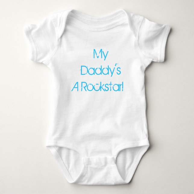 My Daddy's A Rockstar baby one-piece outfit Baby Bodysuit (Front)