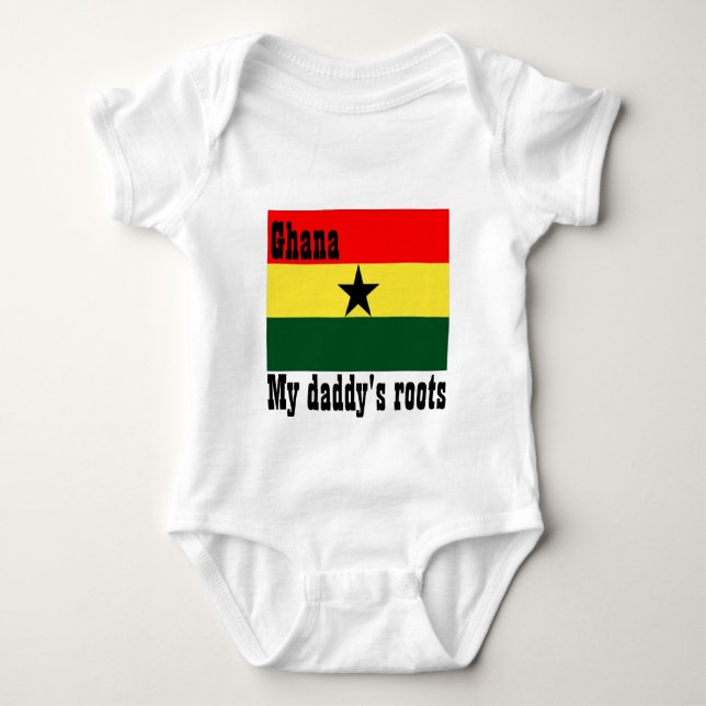 My daddy's roots ghana baby baby bodysuit (Front)